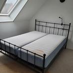 Spijlenbed 160cm breed, Huis en Inrichting, Ophalen, Gebruikt, Zwart, Tweepersoons