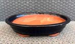 Bonsai schaal ovaal blauw geglazuurd aardewerk 30,1x22,3x6,1, Tuin en Terras, Ophalen of Verzenden, Zo goed als nieuw, Overige vormen