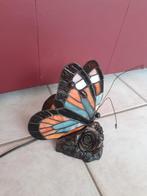Tiffany vlinder staan lamp, Minder dan 50 cm, Glas, Ophalen of Verzenden