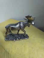 14212) mooi verzilverd beeldje  Eland   10x8 cm, Ophalen of Verzenden, Zo goed als nieuw, Dier