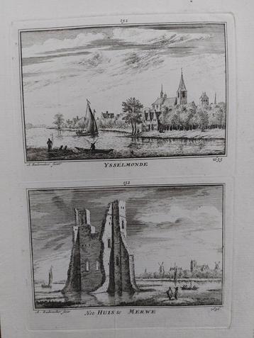 151-152 / Ysselmonde - IJsselmonde Gravure van A. Rademaker beschikbaar voor biedingen