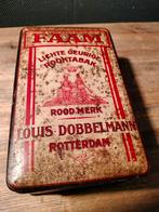 Antiek TABAKSBLIK LOUIS DOBBELMAN FAAM ROTTERDAM, Ophalen of Verzenden, Gebruikt, Tabaksdoos of Verpakking