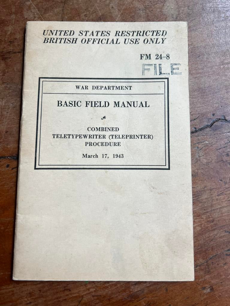 WOII Amerikaans Radio Teleprinter voorschrift communicatie, Amerika, Verzenden