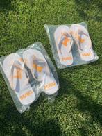 2 x teenslippers merk Mag maat 39/40 en maat 43/44 wit/geel, Slippers, Wit, Ophalen of Verzenden, Zo goed als nieuw