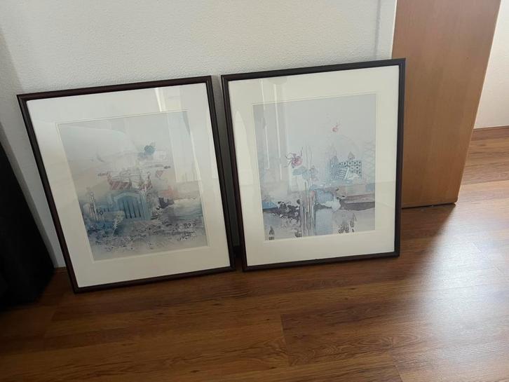 2schilderijen, Antiek en Kunst, Kunst | Tekeningen en Foto's, Ophalen