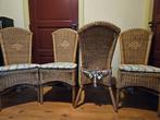 rieten eetkamer stoelen, Huis en Inrichting, Stoelen, Ophalen, Gebruikt, Bruin, Vintage