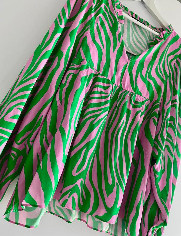 Mooie vrolijk gekleurde bliuse van Smashed Lemon L, Kleding | Dames, Blouses en Tunieken, Gedragen, Maat 42/44 (L), Overige kleuren