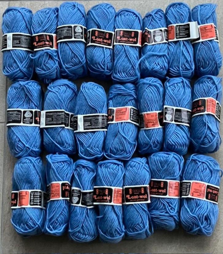 1100 gr Hema Lontwol, 100% zuiver scheerwol,  blauw, Hobby en Vrije tijd, Breien en Haken, Nieuw, Breien of Haken, Wol of Garen