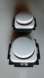 2 witte inbouw dimmers - Type Busch 2250U, Doe-het-zelf en Verbouw, Verzenden, Zo goed als nieuw, Schakelaar