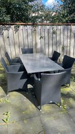 P&R Design Tuinset, Tuin en Terras, Tuinsets en Loungesets, Tuinset, 6 zitplaatsen, Kunststof, Eettafel