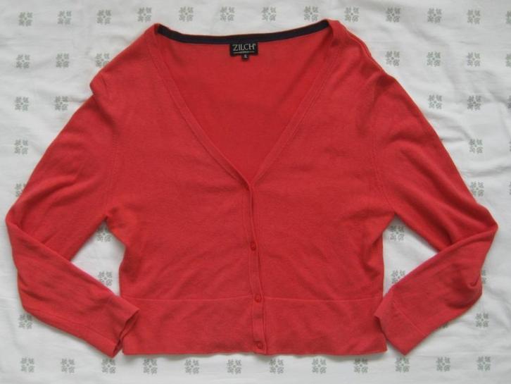 Zilch koraalkleurig vest, V-hals, maat XL (42) soybean, Kleding | Dames, Truien en Vesten, Zo goed als nieuw, Maat 42/44 (L), Rood