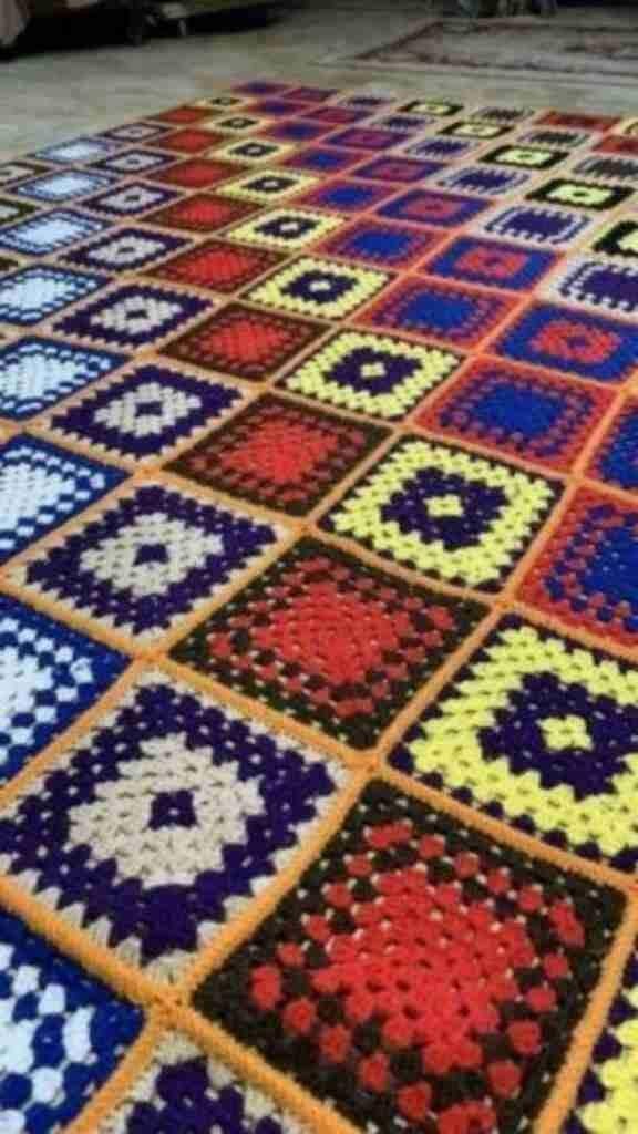 Granny patchwork kleed grandfoulard sprei 270/175, Gebruikt, Etten-Leur, DJT@dejuistetoon.eu, Ophalen of Verzenden