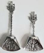 Antiek zilveren suikerschep en theeschep, Antiek en Kunst, Ophalen of Verzenden, Zilver
