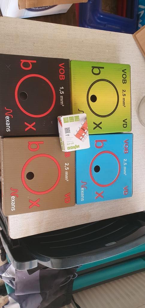 instalatie draad blauw bruin zwart geelgroen 2.5mm2 wago, Doe-het-zelf en Verbouw, Elektra en Kabels, Zo goed als nieuw, Kabel of Snoer