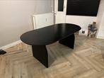 Ovale eettafel in acaciahout zwart | 200x105cm, Huis en Inrichting, Ophalen, Gebruikt, 100 tot 150 cm, 200 cm of meer