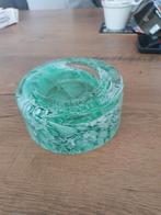 Groene glazen asbak / murano, Ophalen of Verzenden