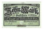 noodgeld gera 10 mark 1/2/1919 172.03b, Postzegels en Munten, Bankbiljetten | Europa | Niet-Eurobiljetten, Verzenden, Duitsland