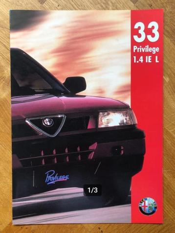 Alfa Romeo 33 Privilege 1.4 IE L 1993 vouwfolder beschikbaar voor biedingen