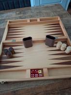 Backgammon in houten kist, Ophalen of Verzenden, Zo goed als nieuw