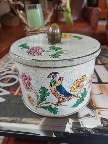 Oude Blikken met Vogels - Brocante Cote d' Or en oosters  beschikbaar voor biedingen