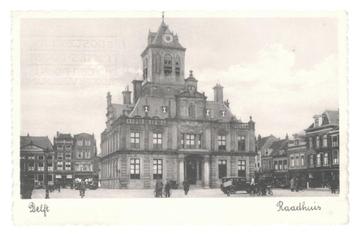 978361 Delft Raadhuis 1937 Gelopen met postzegel beschikbaar voor biedingen