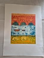 Ets van Lukie de Bree - Abstract Kunstwerk, Antiek en Kunst, Ophalen of Verzenden