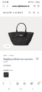 Ralph Lauren rieten tas zwart, Ophalen of Verzenden, Nieuw, Zwart