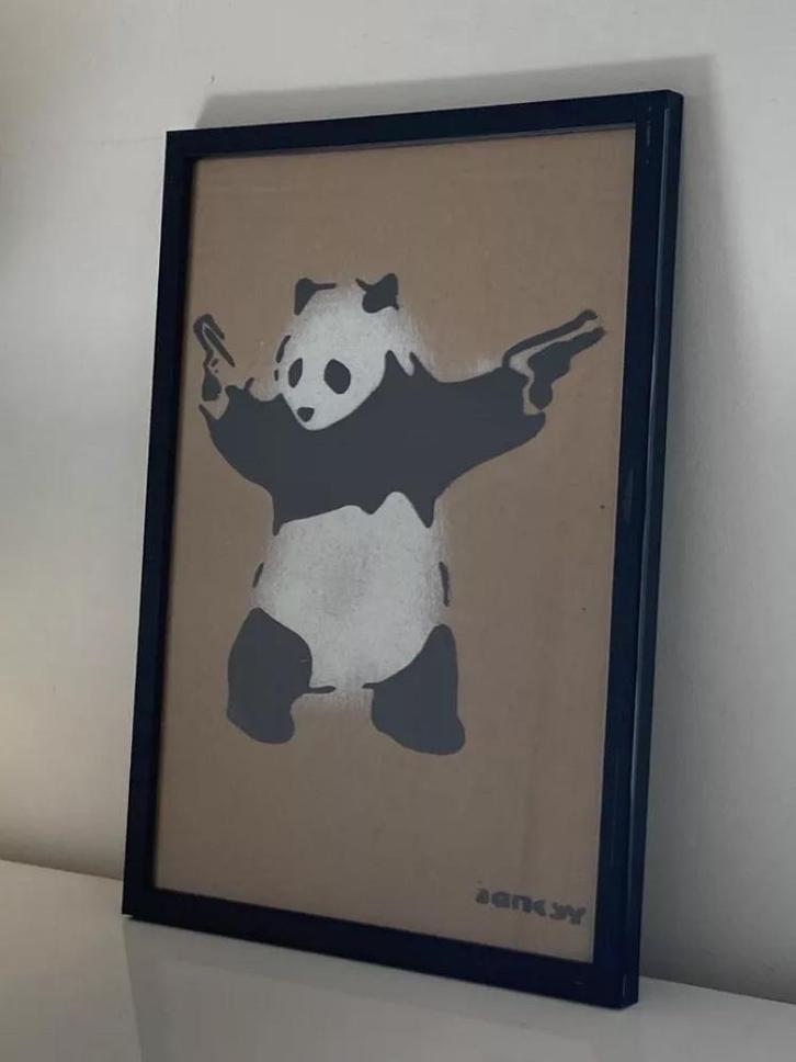 BANKSY : werk beperkt tot 50 exemplaren. ingelijst verkocht, Antiek en Kunst, Kunst | Designobjecten, Verzenden