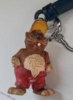 Vintage Sleutelhanger Bever met Gele Pet, Ophalen of Verzenden, Gebruikt