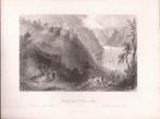 Rheinfels above St. Goar, - Rhine Staalgravure 1841, Antiek en Kunst, Ophalen of Verzenden