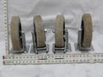 zwenkwielen 4 stuks 12 cm hoog, Ophalen, Gebruikt