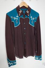 Western shirt, Kleding | Heren, Overhemden, Double D Ranch, Bruin, Zo goed als nieuw, Halswijdte 39/40 (M)