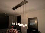 Moderne Hanglamp met 10 Lichtpunten, Ophalen, Zo goed als nieuw, Glas
