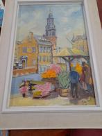 Schilderij van M. du Vent - Marktscène, Ophalen of Verzenden