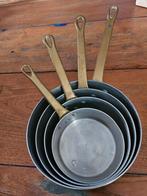 Set van 4 koperen pannen - decoratief, Ophalen of Verzenden, Gebruikt, Overige materialen, Pannenset