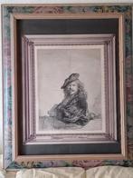 Schilderijtje "Zelfportret leunend op een stenen balustrade", Antiek en Kunst, Ophalen