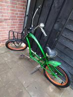 Chopper fiets Groen met een Rek, Ophalen, Gebruikt, Staal, Heren
