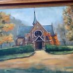 Schilderij olieverf Kapel de Horst Schoten van W.Mertens, Antiek en Kunst, Kunst | Schilderijen | Klassiek, Ophalen of Verzenden