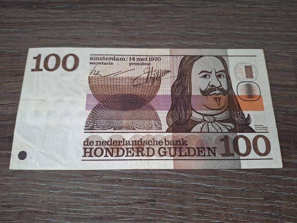 Biljet 100 gulden Michiel de Ruyter, 1970, Postzegels en Munten, Bankbiljetten | Nederland, 100 gulden, Ophalen of Verzenden