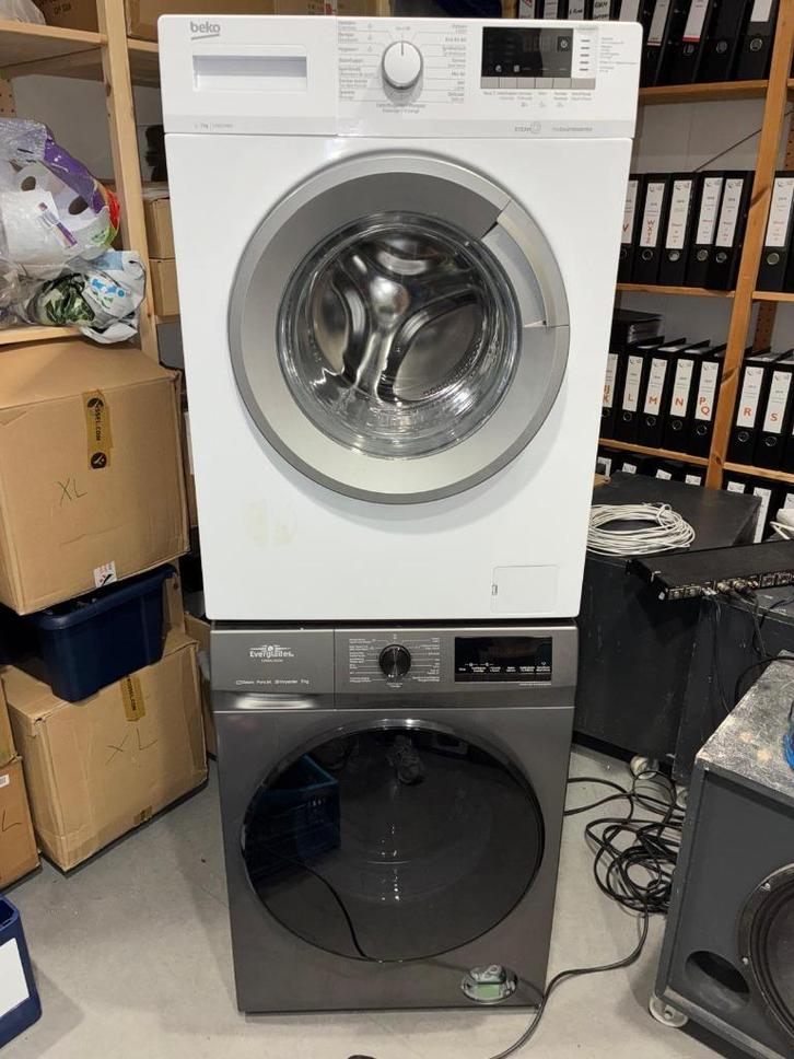 2 wasmachines Beko & Everglades (details in beschrijving), Witgoed en Apparatuur, Wasmachines, Gebruikt, 6 tot 8 kg, 85 tot 90 cm