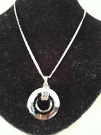 Zilveren Swarovski ketting met hanger ., Verzenden, Zo goed als nieuw, Zilver, Zilver