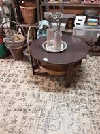 Vintage Salontafel met Rotan Onderstel, Ophalen