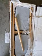 Grijs bankje klein, Hout, Ophalen of Verzenden, Minder dan 150 cm, Nieuw