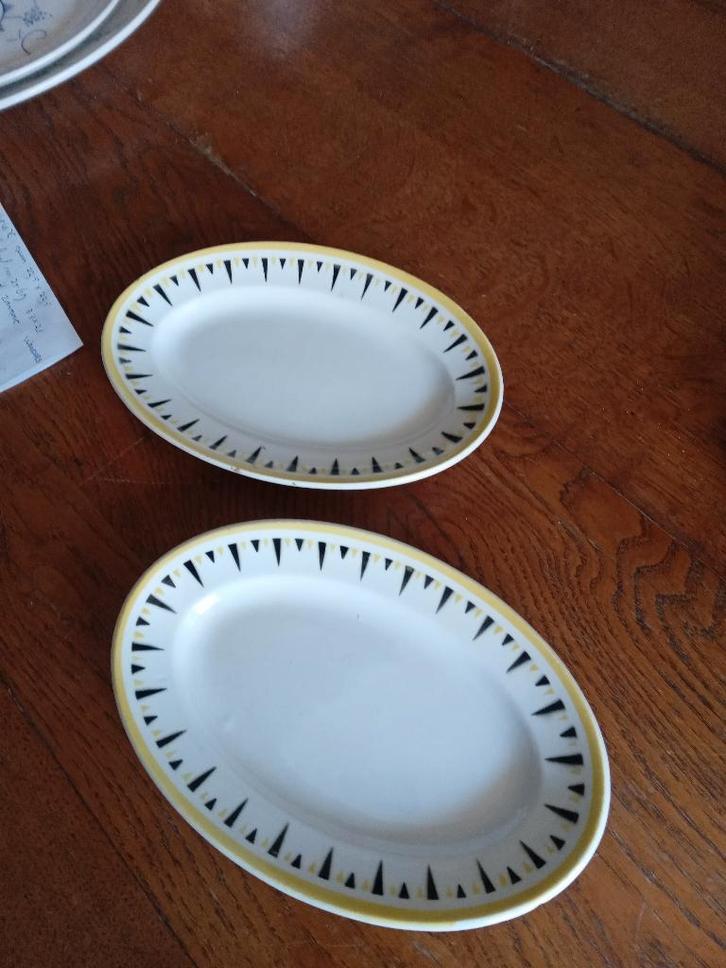 2 zeer mooie antieke ovalen vleesschaaltjes blinde stempels, Antiek en Kunst, Antiek | Servies los, Ophalen of Verzenden