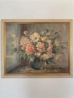 Schilderij - Pastelkleurige pioenrozen!, Antiek en Kunst, Ophalen of Verzenden
