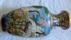 Cloisonné Vaas met Kraanvogels, Ophalen of Verzenden