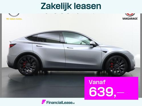 Tesla Model Y Performance 534pk 0-100 3,8 sec. AWD 78,1kWh W, Auto's, Tesla, Bedrijf, Lease, Financial lease, Model Y, 4x4, ABS