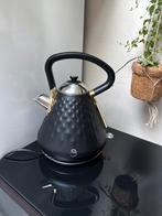 Swan Zwarte Waterkoker met Gouden Accenten, 1 tot 2 liter, Ophalen of Verzenden, Zo goed als nieuw