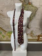 Gave vintage stropdas 100% silk, Kleding | Heren, Stropdassen, Gedragen, Met patroon, Ophalen of Verzenden, Rood