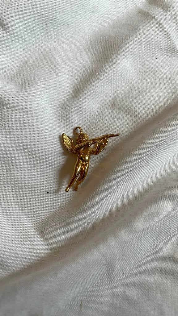 hangertje voor ketting, Ophalen, Zo goed als nieuw, Goud, Goud